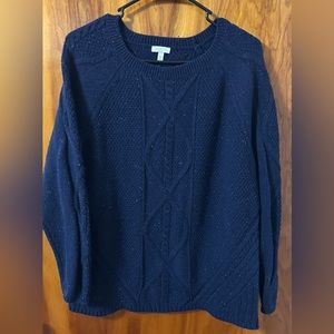Talbots Blue Knitted Sweater Size XL.